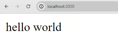 Hello world on port 3000